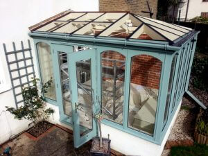 Conservatory roof ready for glass